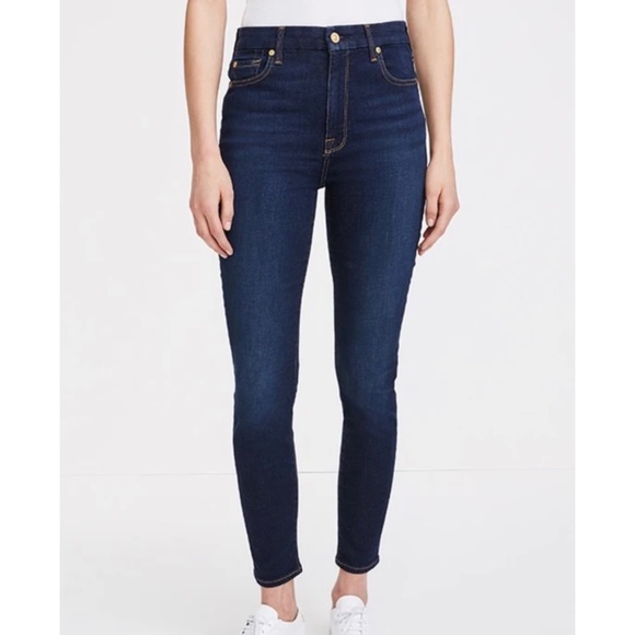 7 For All Mankind Denim - 7 For All Mankind High Waist Ankle Skinny Slim Illusion Luxe